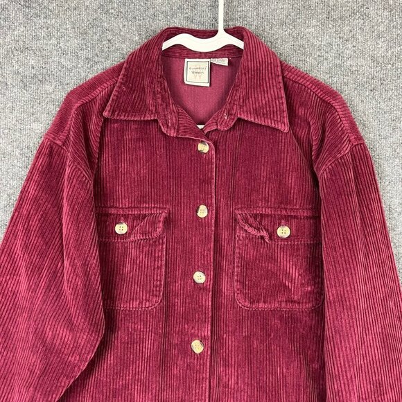 BOUNDARY WATERS WOMEN OVER SIZED M CORDUROY BUTTON DOWN JACKET - Picture 2 of 8